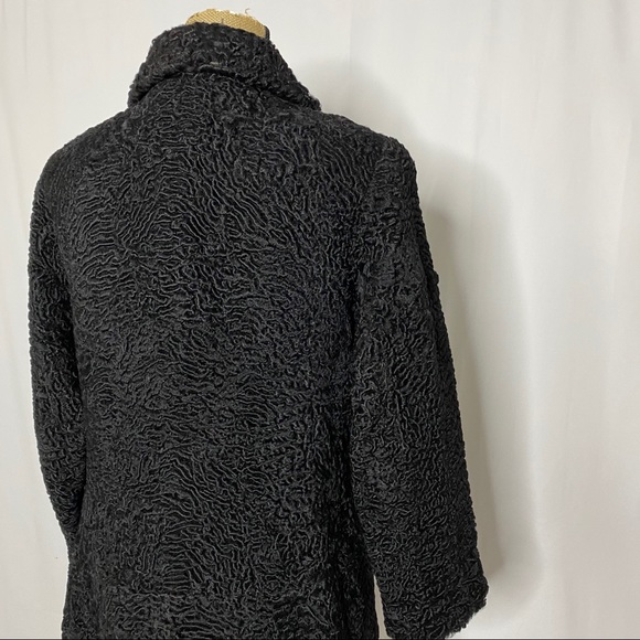 Revillon Black Curly Persian Lamb Fur Coat - Picture 8 of 13